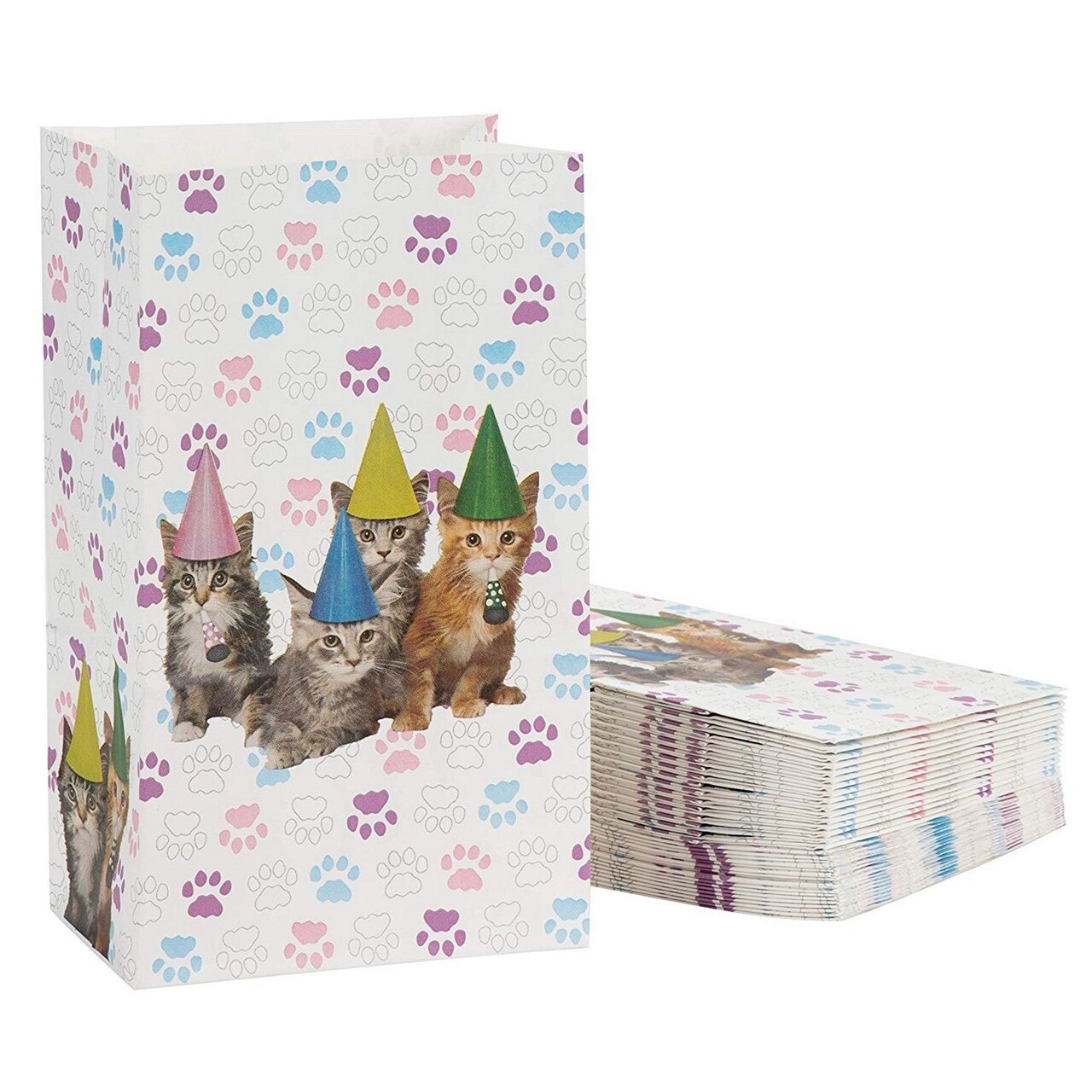 Cat Party Favor Bags for Kids Birthday Party (36 Pack)